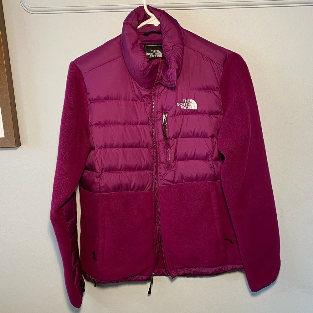 North Face Fleece Purple Puffer- Size M